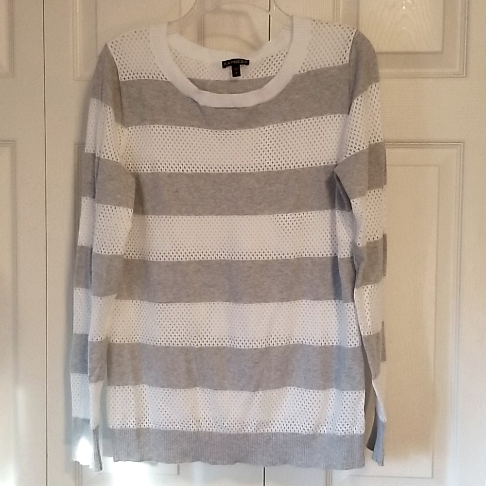 Express striped mesh top EUC